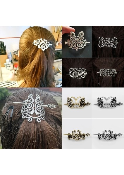 No.29 Beden Viking Firkete Celtics Knot Taç Vintage Metal Saç Sopa Runes Dragons Slayt Saç Tokası Kadın Saç Takı Aksesuar Hediyeler (Yurt Dışından) fırsatları