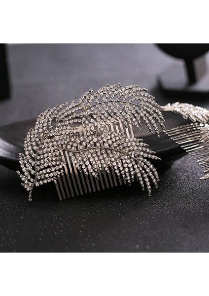 Resim Olarak Güzel Gelin Saç Aksesuarları Kristal Saç Tarakları Düğün Saç Klipleri Saç Kadınlar Takı Bırakır Gelin Headdress Süsler (Yurt Dışından) fırsatları