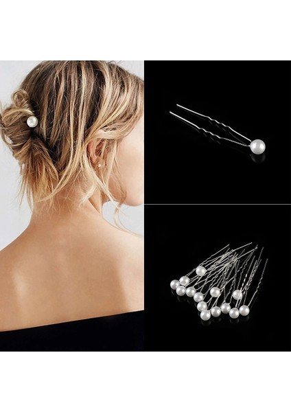 24-20 Adet Adet Moda Gelin Düğün Balo Beyaz Inci Saç Dudaklar Barrette Tokalar Saç Aksesuarları (Yurt Dışından) modelleri