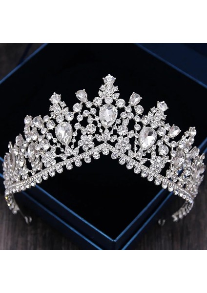 Yeşil Lüks Rhinestone Gelin Tiaras Taç Barok Gelin Saç Bantları Için Tam Kristal Diadem Düğün Saç Takı Elbise Aksesuarları (Yurt Dışından) fiyatları
