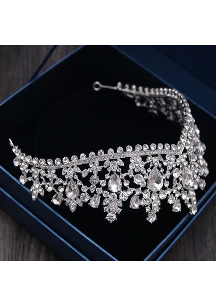 Yeşil Lüks Rhinestone Gelin Tiaras Taç Barok Gelin Saç Bantları Için Tam Kristal Diadem Düğün Saç Takı Elbise Aksesuarları (Yurt Dışından) indirimleri