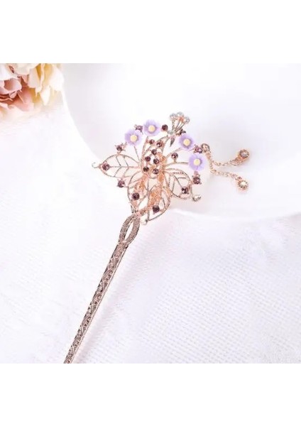 JHT-00604 Fashioese Tarzı Saç Sopaları Vintage Asetat Akçaağaç Yaprağı Chopstick Kadın Tokalar Saç cl Saç Takı Aksesuarları (Yurt Dışından)