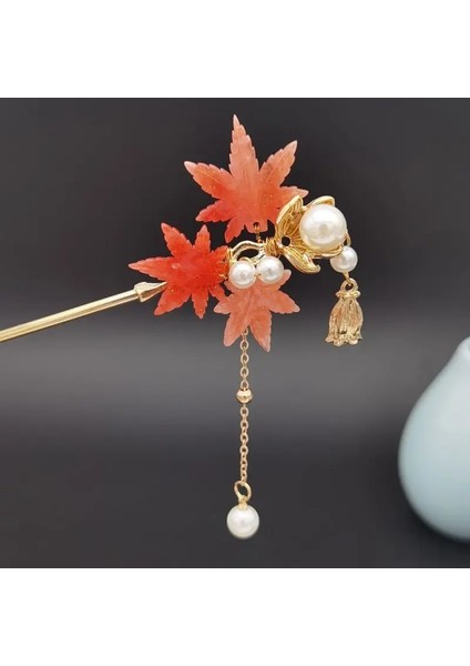 JHT-00604 Fashioese Tarzı Saç Sopaları Vintage Asetat Akçaağaç Yaprağı Chopstick Kadın Tokalar Saç cl Saç Takı Aksesuarları (Yurt Dışından) fırsatları