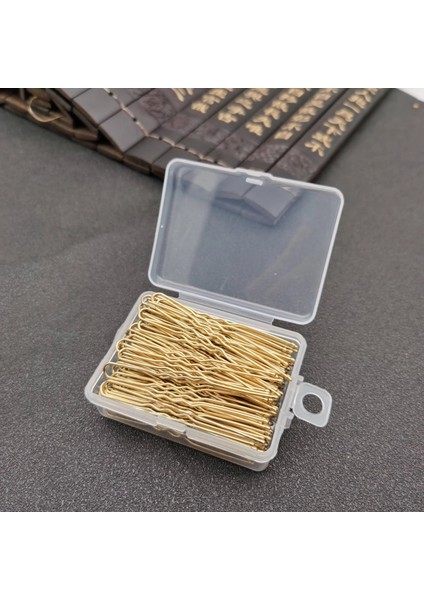 Kutuda 100 Adet Altın Adet Kadınlar 6 cm Saç Dalgalı U-Şekilli Bobby Pin Barrette Salon Kavrama Klip Tokalar Siyah Metal Saç Aksesuarları Topuz Hediye Için (Yurt Dışından)