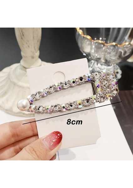 Inci ile Gümüş Taklidi Saç Tokası Kız Yapış Saç Tokası Sopa Saç Tokası Saç Şekillendirici Aksesuarları Kadınlar Kız Yeni Moda Kadınlar Için F5651 (Yurt Dışından)