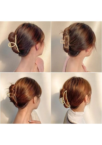 11 Inci Elmas Moda Geometrik Büyük Aptal Altın Yakalamak Klip Mizaç Saç Tokası Kafanın Arkası Köpekbalığı Klip Kadın Headdress Şekillendirici Aracı (Yurt Dışından) modelleri