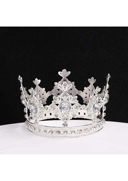 Altın Yuvarlak Metal Taç Küçük Diadem Çocuk Daire Doğum Günü Partisi Pastası Pişirme Dekorasyon Süsler Tiaras Düğün Saç Takı Hediye (Yurt Dışından) fırsatları