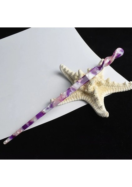 No.6 Boyutu Fashioese Tarzı Saç Sopaları Vintage Asetat Chopstick Kadın Saç Saç Klipleri Tokalar Düğün Saç Takı Aksesuarları (Yurt Dışından)