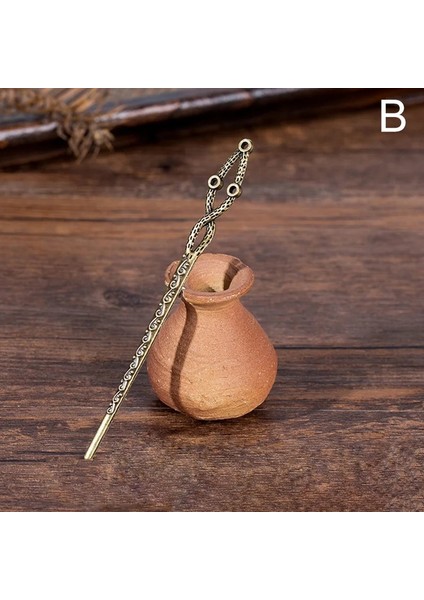 B Alaşımı Moda Oyma Alaşım Ahşap Saç Sopa Kadınlar Vintage Saray Haese Giyim Sandal Ağacı Çubuklarını Tokalar El Yapımı Takı (Yurt Dışından)