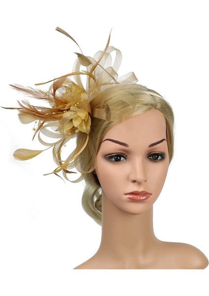 Donanma Tüy Headdress Kadın Büyüleyici Klip Bayanlar Günü Yarışları Düğün Parti Gelin Tiara Kokteyl Çay Partisi Kızlar Için Headwewar (Yurt Dışından) fiyatları