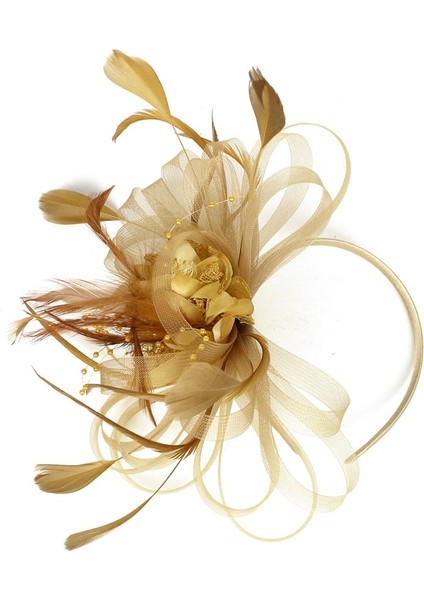 Donanma Tüy Headdress Kadın Büyüleyici Klip Bayanlar Günü Yarışları Düğün Parti Gelin Tiara Kokteyl Çay Partisi Kızlar Için Headwewar (Yurt Dışından) indirimleri