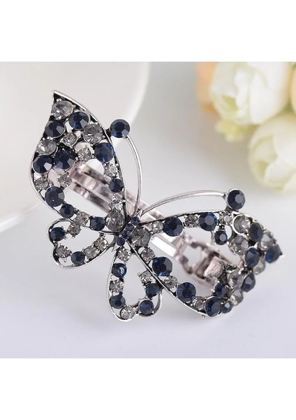 B15 Yeni Fashiog Rhinestones Kar Tanesi Inci Firkete Kadınlar Kızlar Için Zarif Saç Klipleri Tokalarım Saç Takı Aksesuarları (Yurt Dışından)