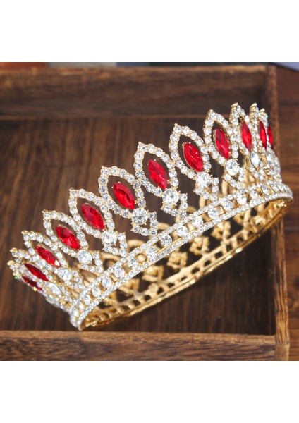 No.7 Boyutu Kristal Kraliçe Tiara Taç Düğün Gelin Pageant Diadem Gelin Tiaras ve Taçlar Başlığı Kadın Saç Takı Aksesuarları (Yurt Dışından) indirimleri
