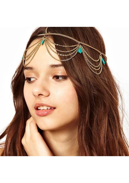 2 Altın Yaprak Bohemian Etnik Altın Başlığı Kafa Püskül Yaprak Kelebek Boncuk El Yapımı Kafa Zinciri Alın Saç Bandı Hindistan Takı Hediye (Yurt Dışından) modelleri