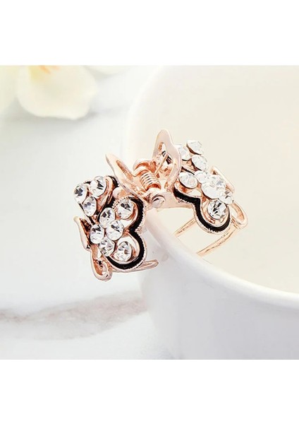 6 Yaprak Kadınlar Kızlar Için Yeni Moda Yengeç Pençe Klip Altın Kelebek Kalp Barrette Tam Rhinestone Düğün Saç Aksesuarları Takı Hediye (Yurt Dışından)