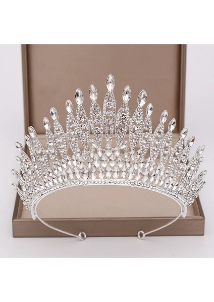 Stil E Düğün Tacı Gelin Başlığı Altın Gümüş Renk Rhinestone Kristal Diadem Kraliçe Taçlar Prenses Tiaras Düğün Saç Aksesuarları (Yurt Dışından) indirimleri