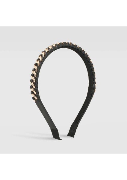 No.5 Boyutu Altın Zincirler Kadınlar Için Saç Bantları Punk Tarzı Metal Kafa Bandı Wrap Saç Hoop Fashio Saç Süsleme Altın Saç Aksesuarları (Yurt Dışından)