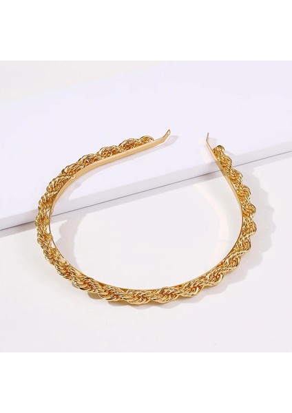 No.5 Boyutu Altın Zincirler Kadınlar Için Saç Bantları Punk Tarzı Metal Kafa Bandı Wrap Saç Hoop Fashio Saç Süsleme Altın Saç Aksesuarları (Yurt Dışından) fırsatları