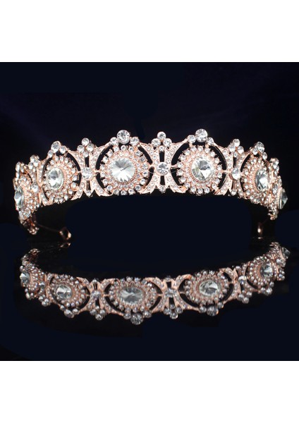 Beyaz Rhinestone Gelin Tiara Taç Prenses Gelin Kristal Diadem Kadınlar Balo Saç Süsler Düğün Gelin Kafası Takı Aksesuarları (Yurt Dışından) fırsatları