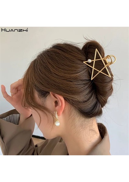 No.10 Boyutu Huanzhı Yeni Retro Metal Geometrik Köpekbalığı Klip Hollow Çiçekler Yakalamak Klip Saç Aksesuarları Kadınlar Kızlar Için Büyük Banyo Tokalar (Yurt Dışından) fiyatları