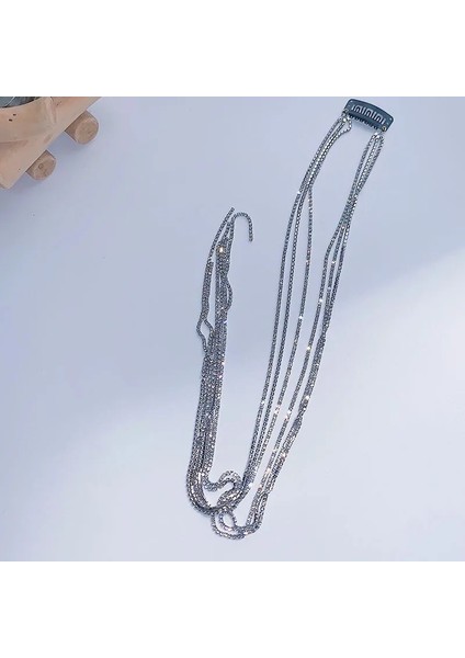 Saç Aksesuarları Uzun Püskül Renkli Rhinestone Kristal Tokalar Kadınlar Için Dıy Örgü Hairwear Düğün Saç Aksesuarları Takı Takı Saç Bandı (Yurt Dışından)