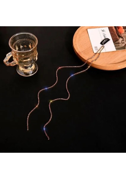 HH010-16 Kadınlar Için 2 Adet Kore Tokalar Uzun Püskül Saç Aksesuarları Inci Örgülü Saç Zinciri Artefakt Kafa Takı Düğün Ziyafet Mücevher (Yurt Dışından)