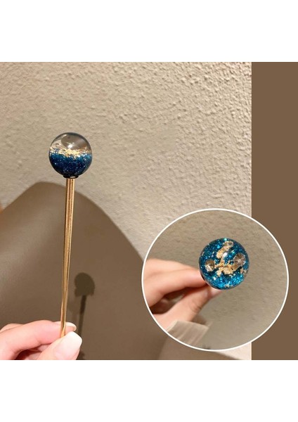 E Kadınlar Kız Y Folyo Yıldızlı Gökyüzü Topu Japonya Saç Çubukları El Yapımı Barrette Tokalar Saç Aksesuarları Takı Hediye (Yurt Dışından)