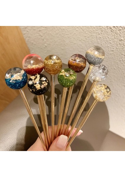 E Kadınlar Kız Y Folyo Yıldızlı Gökyüzü Topu Japonya Saç Çubukları El Yapımı Barrette Tokalar Saç Aksesuarları Takı Hediye (Yurt Dışından) modelleri