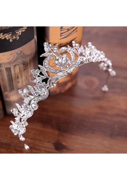 HG008 Gümüş Renk Kristal Gelin Taç Taç Moda Inci Kraliçe Düğün Taç Başlığı Düğün Saç Takı Aksesuarları (Yurt Dışından) modelleri