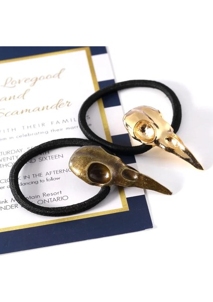 Bronz 02 Yeni Punk Gotik Kuzgun Kafatası Elastik Saç Halat Vintatge Cadılar Bayramı Kafatası Saç Halat Kadınlar Kızlar Için Moda Takı Aksesuarları (Yurt Dışından) fırsatları