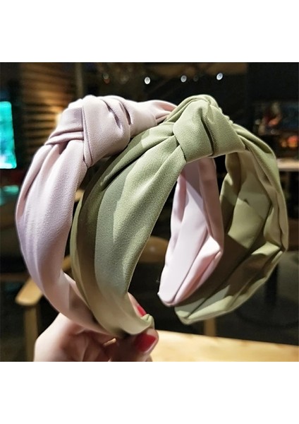 Yeşil Ordu Düz Renk Kumaş Kafa Çapraz Saç Bandı Kadınlar Için Geniş Plastik Saç Çember Lady Türban Çerçeve Saç Bantları Kız Saç Aksesuarları (Yurt Dışından) modelleri