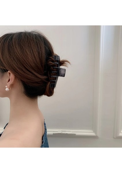 B Aomu Ilkbahar Yaz Yeni Trendy Kadınlar Için Basit Vintage Şeffaf Akrilik Saç Pençesi Saç Klipleri Banyo Aksesuarları Şapkalar Hediyeler (Yurt Dışından) fırsatları