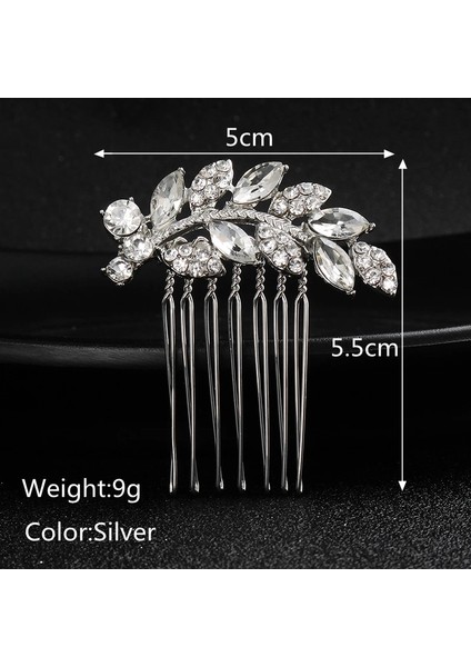 HS-J4375S Gelin Düğün Saç Aksesuarları Kadınlar Için Kristal Saç Tarak Klipler Rhinestone Saç Takı Gelin Başlığı Parti Nedime Hediye (Yurt Dışından)