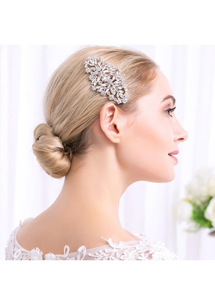 HS-J4375S Gelin Düğün Saç Aksesuarları Kadınlar Için Kristal Saç Tarak Klipler Rhinestone Saç Takı Gelin Başlığı Parti Nedime Hediye (Yurt Dışından) fırsatları