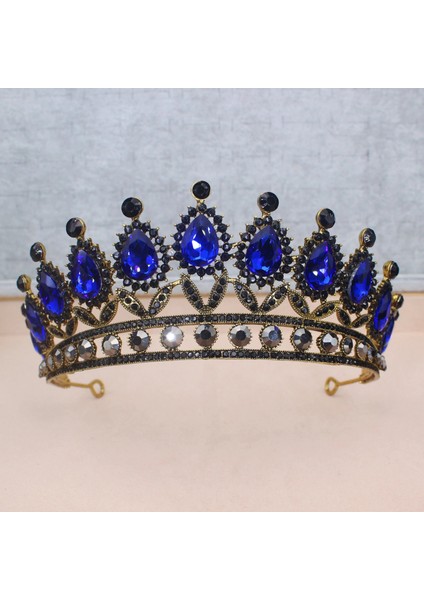 Bağbozumu 21 Vintage Kristal Tiaras ve Taçlar Kraliçe Kral Gelin Pageant Diadem Kadın Erkek Başlığı Düğün Gelin Saç Takı Aksesuarları (Yurt Dışından)