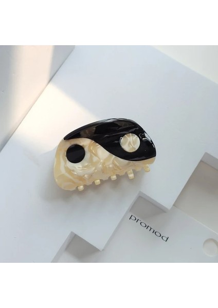 No.4 Boyutu Hangz Yeni Taichi Yin Yang Saç Tokası Saç Pençeleri Geometrik Asetat Yarım Daire Renkli Yengeç Pençesi Barrette Saç Aksesuarları (Yurt Dışından)