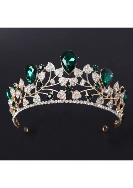 Kırmızı Yeni Varış Muhteşem Mavi Kırmızı Rhinestone Gelin Taç Tiaras Moda Altın Diadem Kadınlar Için Düğün Saç Aksesuarları Takı (Yurt Dışından) fırsatları