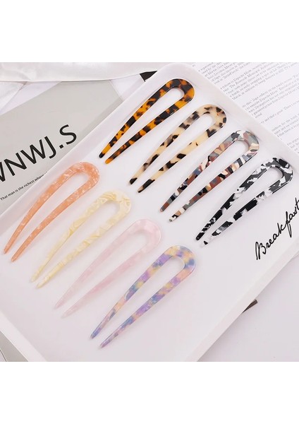 No.14 Boyutu Moda Asetat Saç Çubukları Kadınlar Için Kabuk Saç Tokası Saç U Şekli Kız Tokalar Saç Topuz Makinesi Düğün Saç Aksesuarları (Yurt Dışından) fiyatları