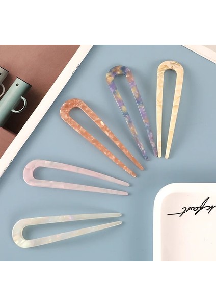 No.14 Boyutu Moda Asetat Saç Çubukları Kadınlar Için Kabuk Saç Tokası Saç U Şekli Kız Tokalar Saç Topuz Makinesi Düğün Saç Aksesuarları (Yurt Dışından) modelleri