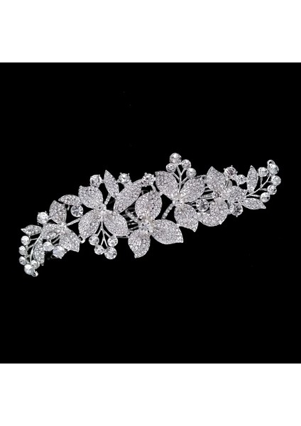 Altın Yaprak Tarak Gül Altın Pembe Bitki Gelin Başlığı Yaprak Çiçek Kristal Inci Düğün Saç Inci Kadınlar Için Taraklar Gelin Headdress Aksesuarları (Yurt Dışından) modelleri
