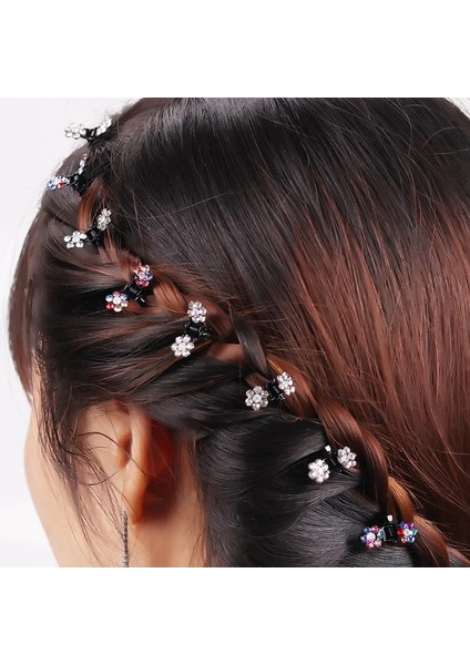 Fuşya - 12 Adet Kristal Rhinestone Çiçek Saç Pençeleri Kelepçeler Toka Aksesuarları Tokalar Saç Klipleri Kadınlar Için Takı Gelin Çocuk Kız (Yurt Dışından) fırsatları