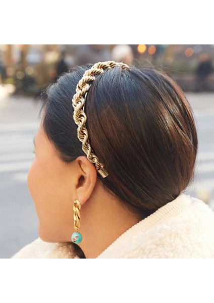No.2 Boyutu Altın Zincirler Kadınlar Için Saç Bantları Punk Tarzı Metal Kafa Bandı Wrap Saç Hoop Fashio Saç Süsleme Altın Saç Aksesuarları (Yurt Dışından) fiyatları