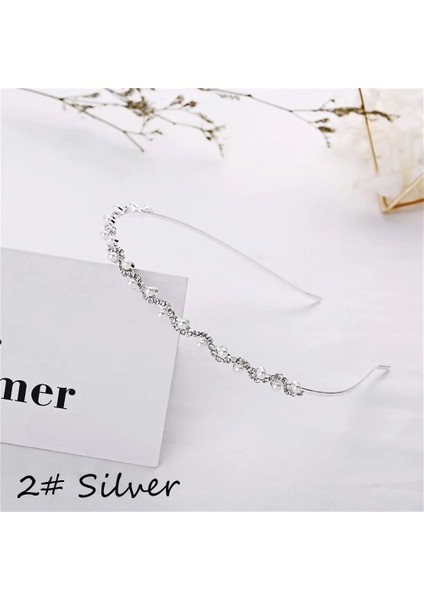2-S Renkli Mücevher Barok Bantlar Lady Rhinestone Çerçeve Saç Bandı Inci Lüks Saç Aksesuarları Kızlar Taç Çiçek Takı Hediyeler (Yurt Dışından)