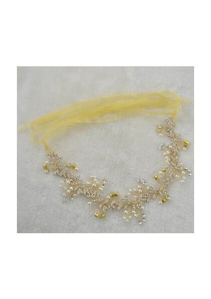 G El Yapımı Romantik Gül Altın Saç Bandı Inci Kurdele Düğün Bantlar Kadınlar Için Gelin Yarışması Baş Adet Tiaras Takı (Yurt Dışından)