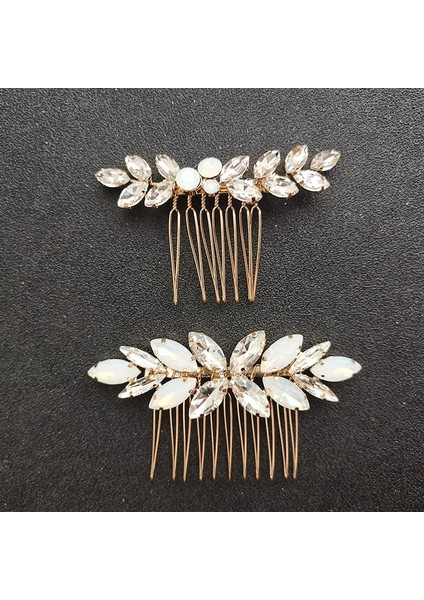 6265 Altın Slbrıdal Art Deco Alaşım Küçük Sevimli Rhinestones Opal Kristaller Düğün Saç Tarak Gelin Saç Aksesuarları Nedime Kadın Takı (Yurt Dışından) modelleri
