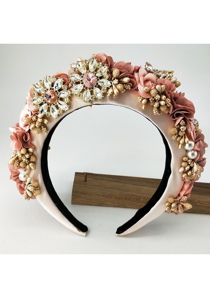 No.3 Boyutu Moda Çiçek Saç Bandı Kadınlar Için Sıkıştırılmış Taçlar, Yumuşak Kristal Toka, Türban, Kadın Saç Bantları, Düğün Kızları Aksesuarları (Yurt Dışından) modelleri
