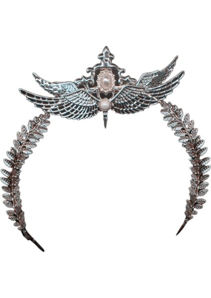 H Gotik Lolita Tiara Taç Kafa Dıy Malzeme Paketi Cadılar Bayramı Vintage Güneş Tanrıçası Barok Halo Düğün Başlığı Parçaları (Yurt Dışından)
