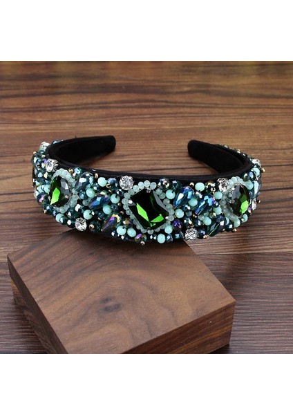 Ab El Yapımı Lüks Altın Tam Kristal Boncuklu Barok Kafa Bandı Rhinestone Hairbands Kadınlar Için Düğün Büyüleyici Saç Aksesuarları (Yurt Dışından) fırsatları