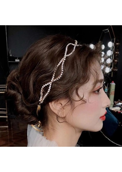 No.1 Boyutu Aınameısı Moda Gelin Saç Bandı Tiara Rhinestone Kafa Saç Aksesuarları Basit Tatlı Gelinlik Doğum Günü Takı Hediyeler (Yurt Dışından) fırsatları