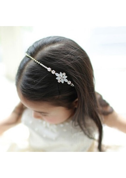 Çiçek Pretty Bebek Kız Beyaz Kar Tanesi Boncuklu Saç Bandı Kafa Bandı Moda Diamante Accassorize Saç Takı Parti Çiçek Kızları (Yurt Dışından)